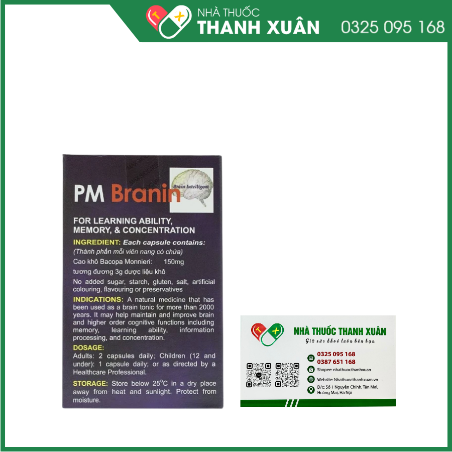 PM Branin giúp cải thiện và duy trì chức năng não